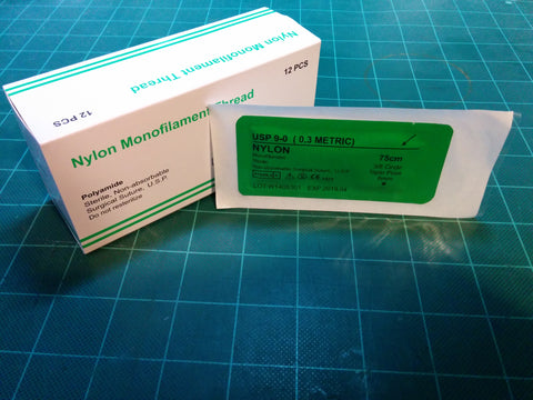 Nylon 9-0 Suture - 3/8 Taper Point Needle