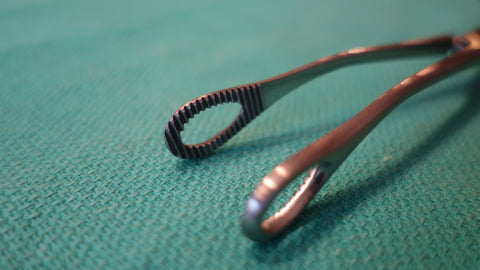 Foerster Sponge Forceps 9-1/2 " Serrated Curved